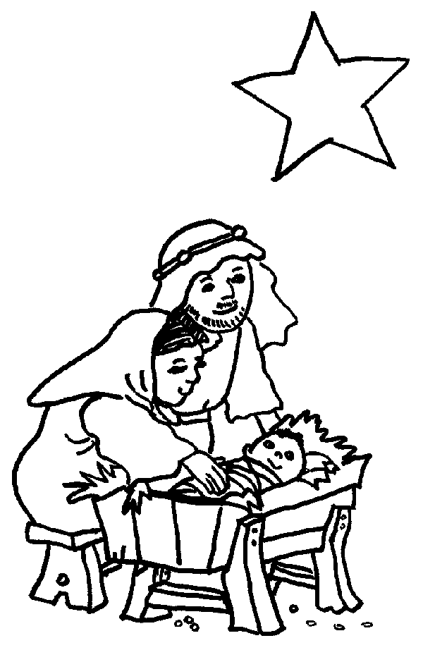 Jozef en Maria bij Jezus