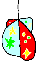 Kerstbal van vouwblaadjes