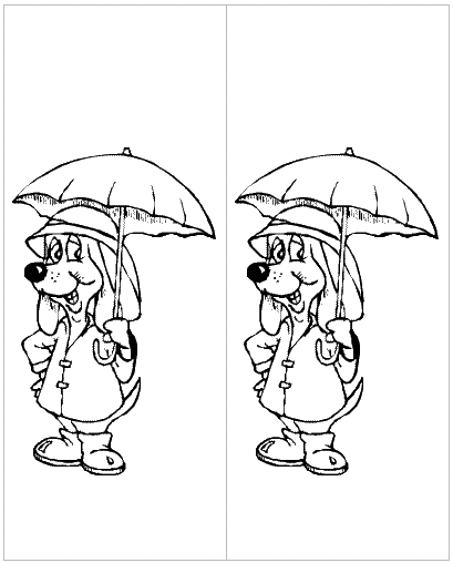 Boekenlegger Hond met paraplu