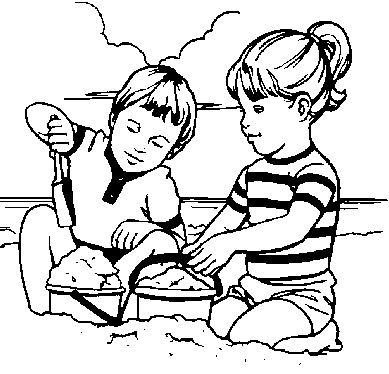 Kinderen op strand
