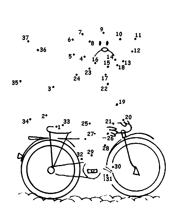 Verbind de punten - Op de fiets