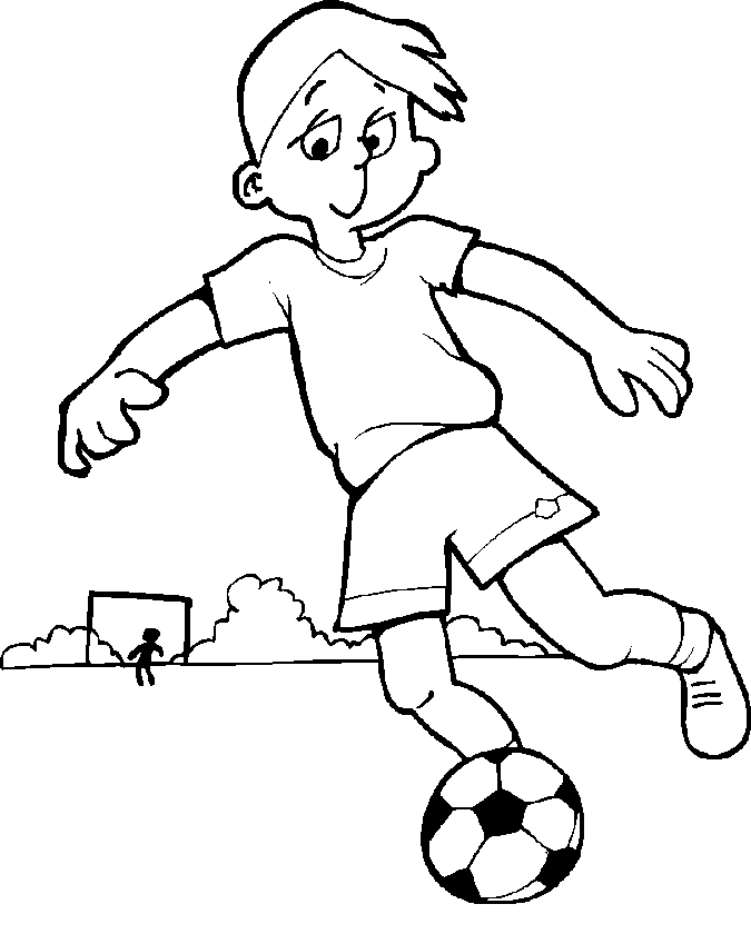 Voetballende jongen