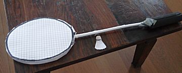 Badminton racket surprise