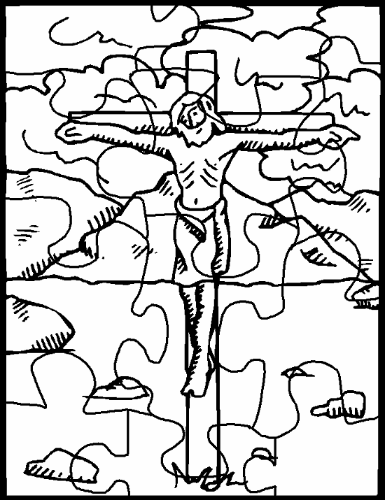 Jezus aan het kruis puzzel