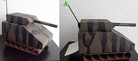 Tank in camouflagekleuren