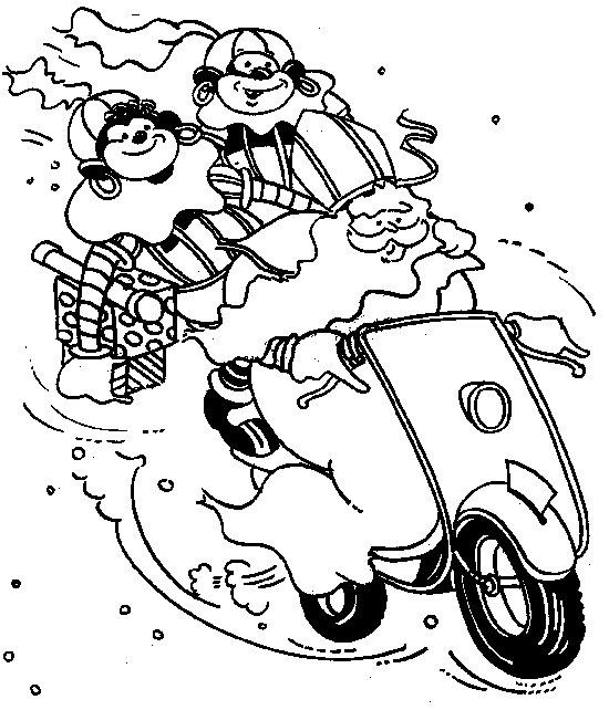 Sinterklaas op scooter